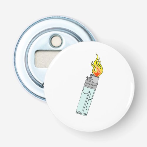 Lighter and flame design bottle opener