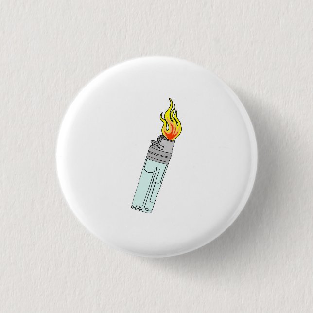 Lighter and flame design button (Front)