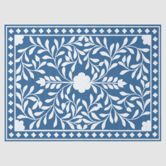 Lighter Blue Traditional Bone Inlay Decoupage  Tissue Paper