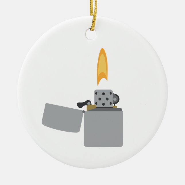 Lighter Ceramic Ornament (Front)