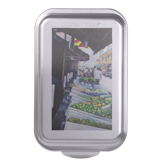 Lighter Side of Lavender Street, Singapore Cake Pan (Front Vertical)