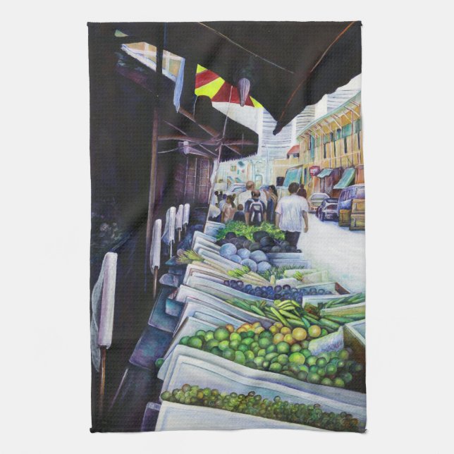 Lighter Side of Lavender Street, Singapore Towel (Vertical)