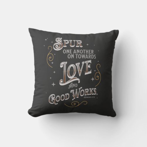 Lighter Spur One Another On Fancy text and swirls Throw Pillow