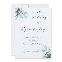 Lightest of Blue Wedding Invitation