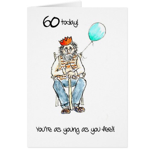 Lighthearted 60th Birthday Card for a Man | Zazzle