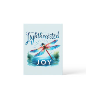 Lighthearted Joy - Artistic Dragonfly Postcard