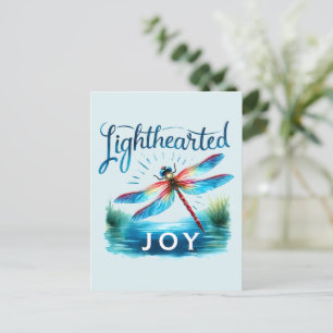 Lighthearted Joy - Artistic Dragonfly Postcard