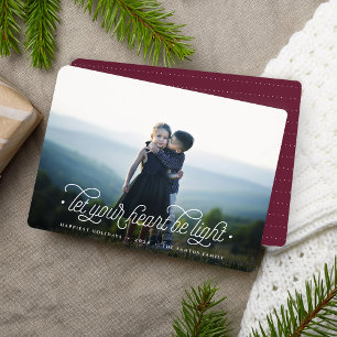 Lighthearted Simple Elegant Horizontal Photo Holiday Card