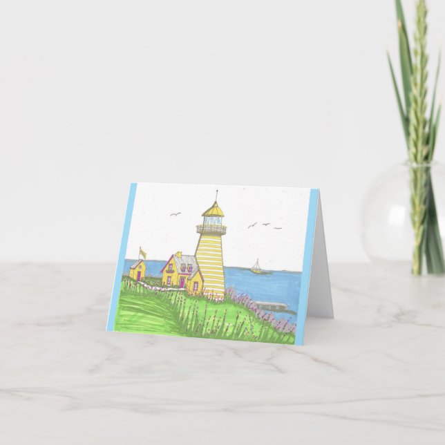 Lighthouse 1; Folded Notecard (Front)