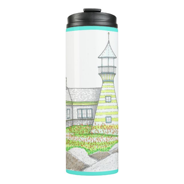 Lighthouse 6; Thermal Tumbler; Cyan Tumbler (Front)