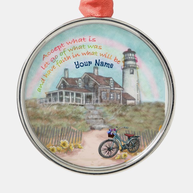 Lighthouse Acceptance  Metal Ornament (Front)