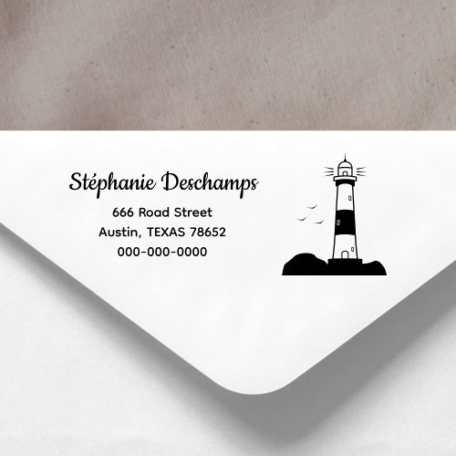 Lighthouse Address  Self_inking Stamp