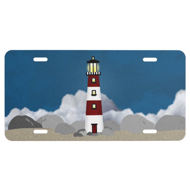 Lighthouse Aluminum License Plate (Front)