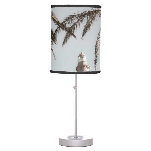 Lighthouse and Palms #1 #wall #art  Table Lamp (Front)