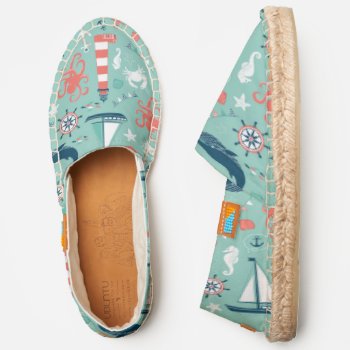 Lighthouse And Sailboats Nautical Espadrilles by Spice at Zazzle