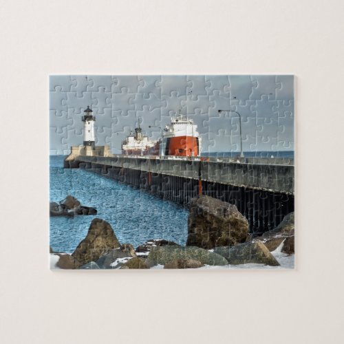 Lighthouse and Ship Jigsaw Puzzle