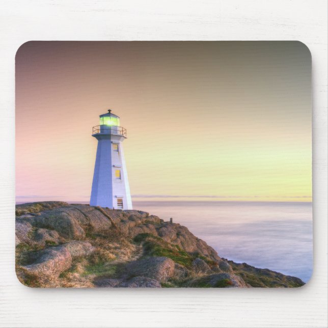 Lighthouse and Sunset Photo Mouse Pad (Front)