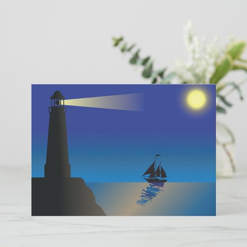 Lighthouse And The Moon Invitations