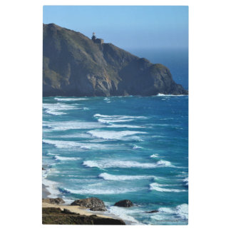 Lighthouse and the Sea Metal Print