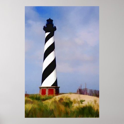 Lighthouse at Cape Hatteras North Carolina Poster