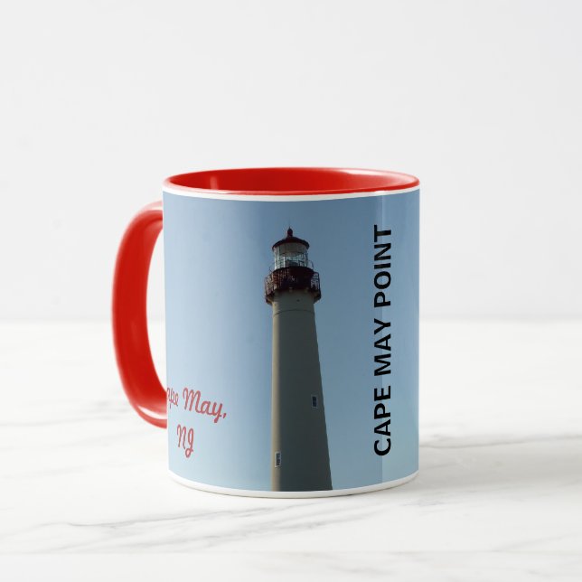 Lighthouse at Cape May Point, NJ Mug (Front Left)
