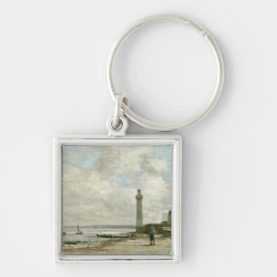 Lighthouse at Honfleur, 1864-66 (oil on panel) Keychain