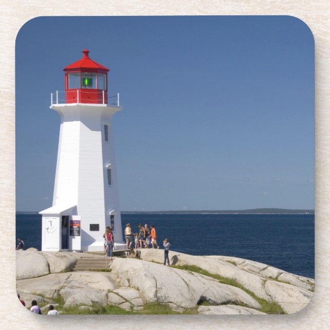 Lighthouse at Peggy's Cove, Nova Scotia, Canada. Drink Coaster (Front)