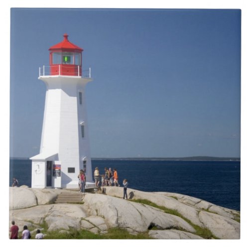 Lighthouse at Peggys Cove Nova Scotia Canada Tile