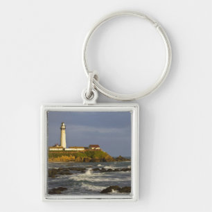 Lighthouse at Pigeon Point State Beach in San 2 Keychain