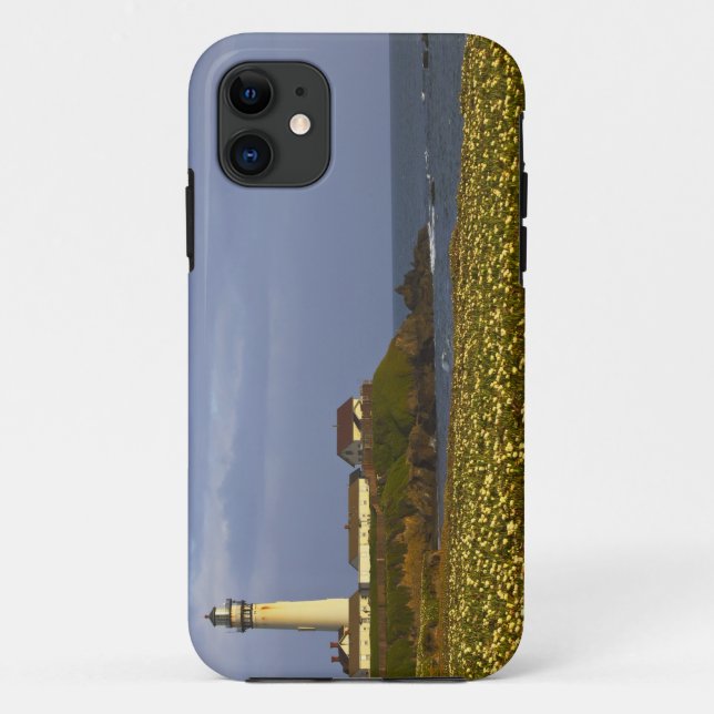 Lighthouse at Pigeon Point State Beach in San Case-Mate iPhone Case (Back)
