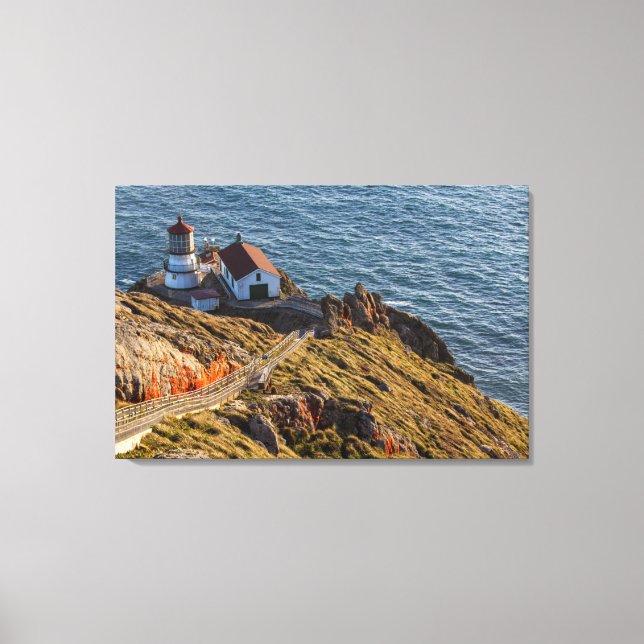 Lighthouse At Point Reyes National Seashore Canvas Print (Front)