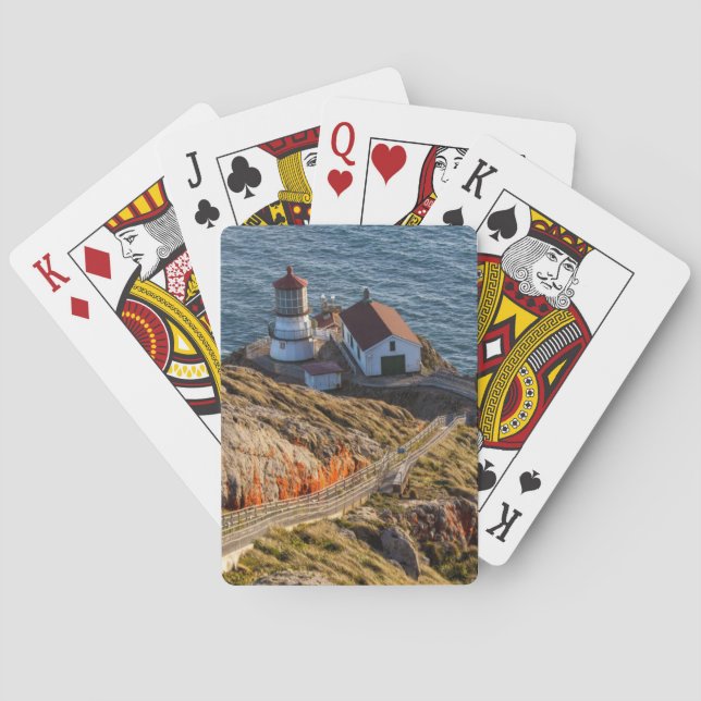 Lighthouse At Point Reyes National Seashore Poker Cards (Back)