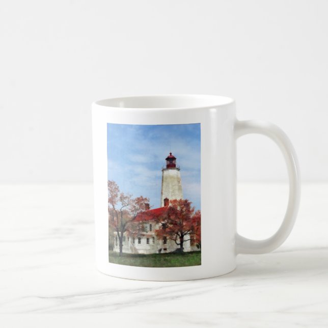 Lighthouse at Sandy Hook Coffee Mug (Right)