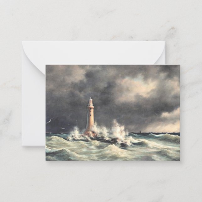 Lighthouse at Stora Balt Note Card (Front)