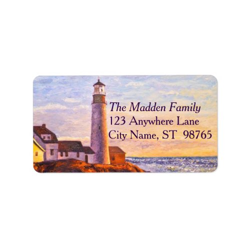 Lighthouse at Sunrise Address Label