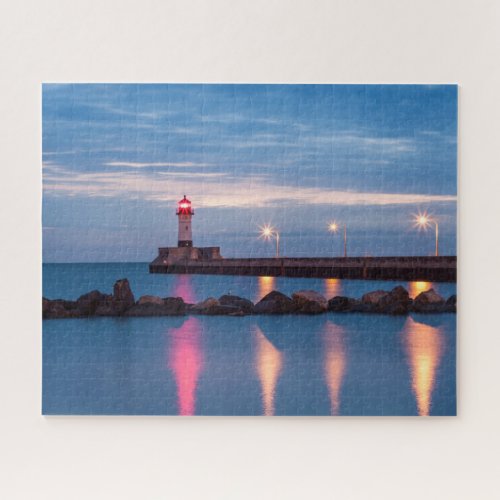 Lighthouse at sunrise photo puzzle