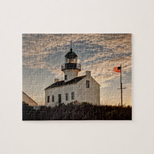Lighthouse at sunset, California Jigsaw Puzzle