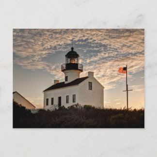 Lighthouse at sunset, California Postcard
