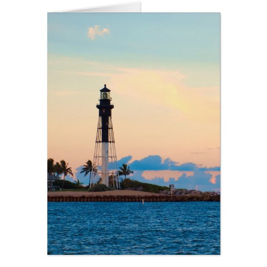 Lighthouse at Sunset Cards (Front)
