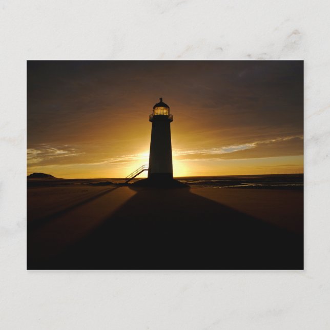Lighthouse at Sunset Postcard (Front)