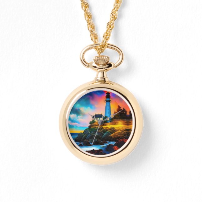 Lighthouse at Sunset Watch (Front)