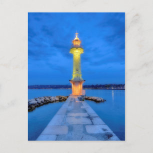 Lighthouse at the Paquis, Geneva, Switzerland Postcard