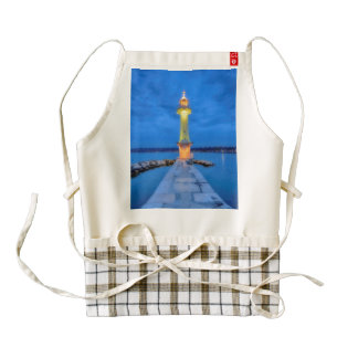 Lighthouse at the Paquis, Geneva, Switzerland Zazzle HEART Apron