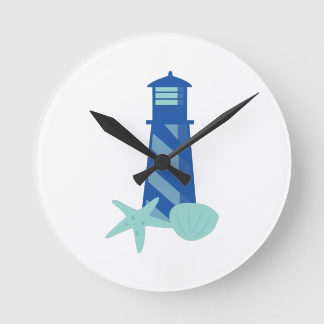 Lighthouse Base Round Clock (Front)