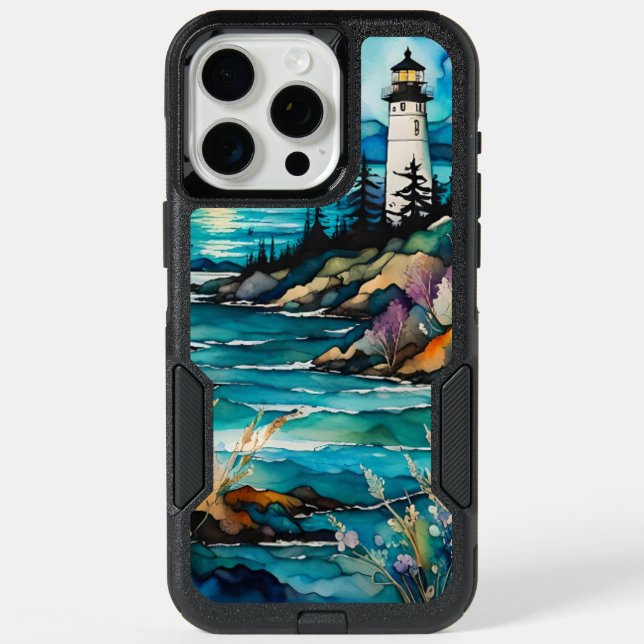 Lighthouse Bay Mountain Wildflower Garden  iPhone 15 Pro Max Case (Back)