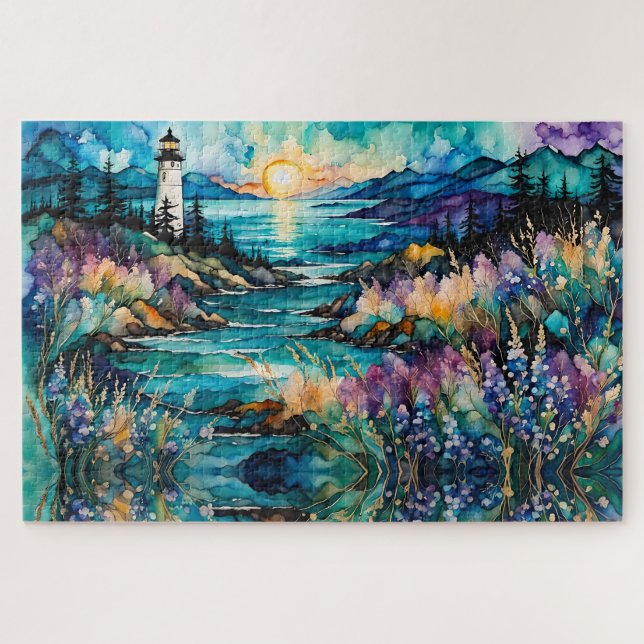 Lighthouse Bay Mountain Wildflower Garden  Jigsaw Puzzle (Horizontal)