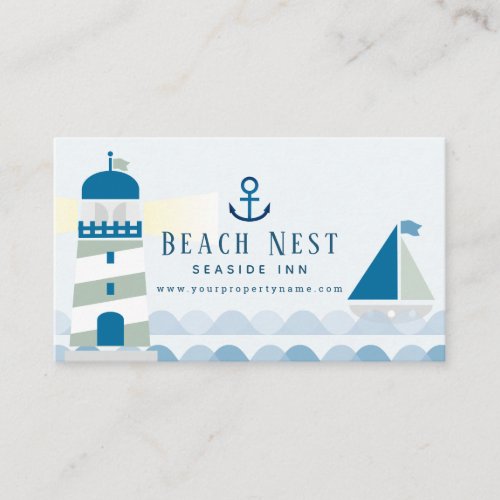 Lighthouse Beach House Cottage BB Rentals Business Card