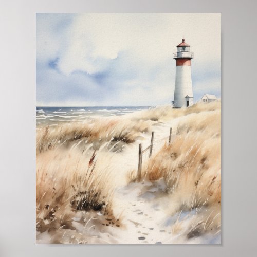 Lighthouse Beach Poster