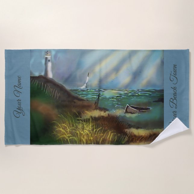 Lighthouse Beach Towel (Front)