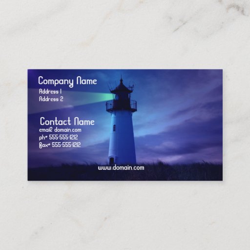 Customizable Lighthouse Beacon Business Card